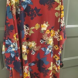 Umgee Red Floral Kimono